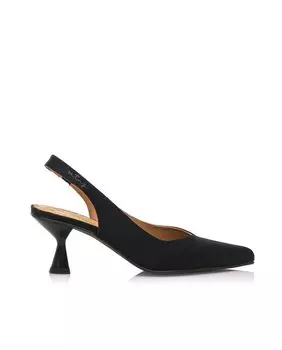 Женские туфли из черной ткани с пяткой на пятке Mustang, черный