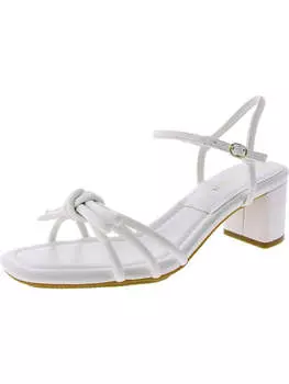 Женские туфли из искусственной кожи с открытым носком и блочным каблуком Anne Klein, белый