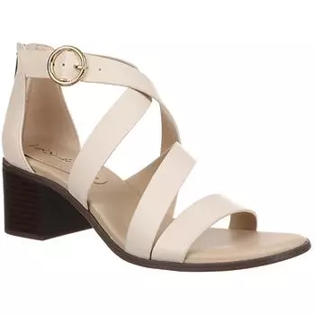 Женские туфли из искусственной кожи слипоны на блочном каблуке LifeStride, цвет cream smooth