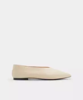 Женские туфли из кожи на плоской подошве с острым носком Aldo, бежевый