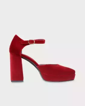 Женские туфли из красной ткани Flabelus