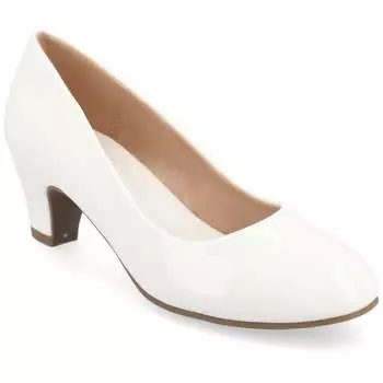 Женские туфли Journee Comfort Wide Luu Pumps Journee Collection, цвет patent/white