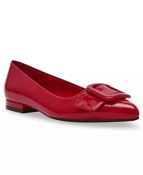 Женские туфли Kalea на плоской подошве с острым носком и пряжкой Anne Klein, красный