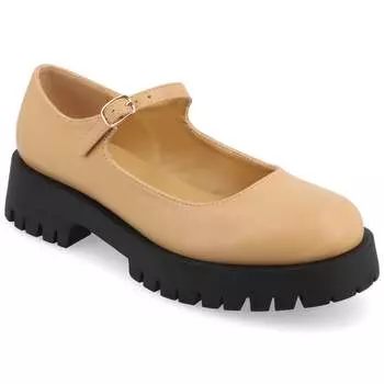 Женские туфли Kamie Flat из коллекции Journee Collection, цвет tan