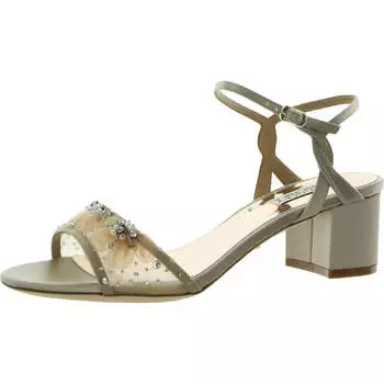 Женские туфли Karissa со стразами на каблуках Badgley Mischka, цвет pearl nude