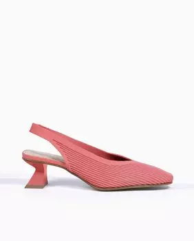 Женские туфли кораллового цвета с пяткой на пятке Miss Elastic, коралловый