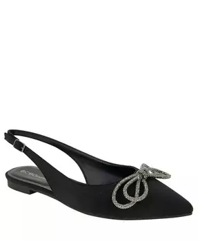 Женские туфли Kristin на плоской подошве с бантом и стразами на спине BCBGeneration, черный