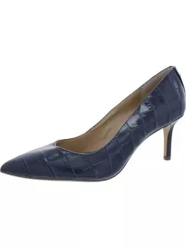 Женские туфли Lanette с острым носком на каблуке с острым носком Lauren Ralph Lauren, цвет Navy Croco Leather