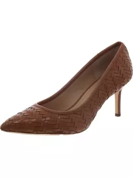 Женские туфли Lanette с острым носком на каблуке с острым носком Lauren Ralph Lauren, цвет Polo Tan/Woven Brown Calf/Brown Calf