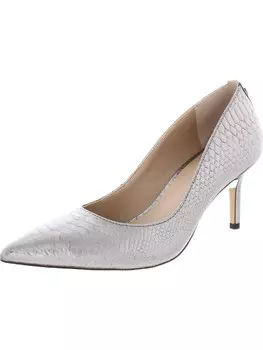 Женские туфли Lanette с острым носком на каблуке с острым носком Lauren Ralph Lauren, цвет Silver Snake Print