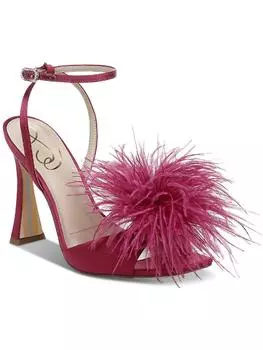 Женские туфли Leon с перьями на каблуках Sam Edelman, цвет raspberry satin