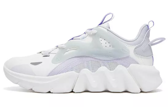 Женские туфли Lifestyle с низким верхом, парусно-белые / лунно-серые / снежно-туманные зеленые Xtep