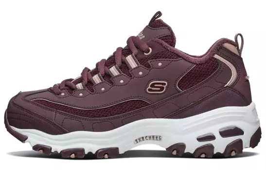 Женские туфли Lifestyle с низким верхом, винно-красные/белые/розовые Skechers