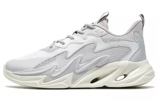 Женские туфли Lightning Lifestyle с низким верхом Sail белого/голубиного серого цвета Xtep