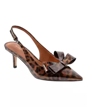 Женские туфли-лодочки Allon Bow Slingback Marc Fisher, коричневый