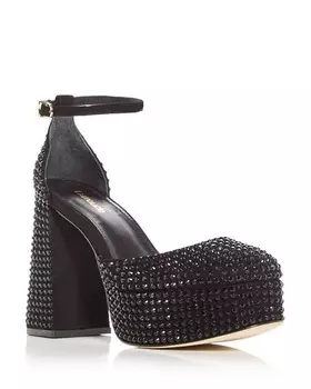 Женские туфли-лодочки Ari на высоком каблуке и платформе с украшением Larroud, цвет Black