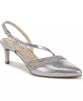 Женские туфли-лодочки Arlo 2 с острым носом и открытой пяткой LifeStride, серебряный