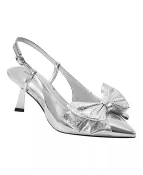 Женские туфли-лодочки Arzia с острым носком и пяткой на пятке Marc Fisher, серебро