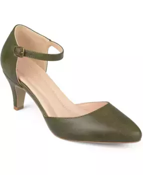 Женские туфли-лодочки Bettie с острым носом Journee Collection, зеленый