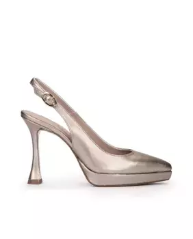 Женские туфли-лодочки без задника с застежкой-пряжкой Pedro Miralles, золотой