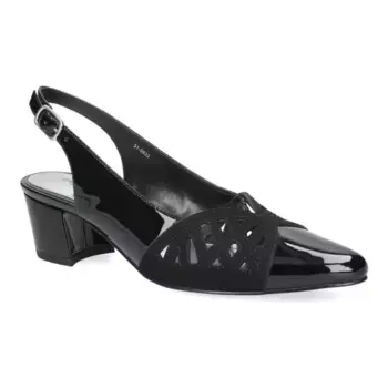 Женские туфли-лодочки Bizzy с открытой пяткой Easy Street, цвет black patent