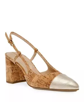 Женские туфли-лодочки Brooklyn Block Heel Slingback Dress Anne Klein, белый