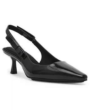 Женские туфли-лодочки Carmel на каблуке-рюмочке с открытой пяткой Anne Klein, черный