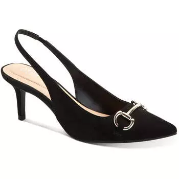 Женские туфли-лодочки Carynn Slip On на каблуках с открытой пяткой Alfani, цвет black mc