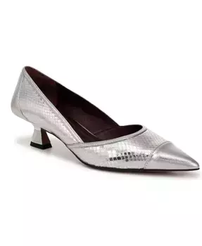 Женские туфли-лодочки Darcy с острым носом на низком каблуке Franco Sarto, серебряный