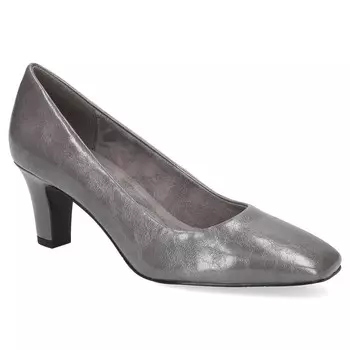 Женские туфли-лодочки Easy Street Poet с квадратным носком, цвет Gray Crinkled Patent