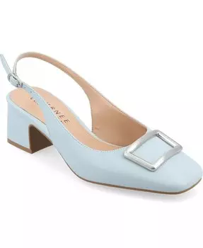 Женские туфли-лодочки Everlee Tru Comfort из пеноматериала с квадратным носком и ремешком на спине Journee Collection, синий
