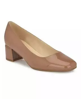 Женские туфли-лодочки Genoa 9X9 без шнуровки на блочном каблуке Nine West, бежевый