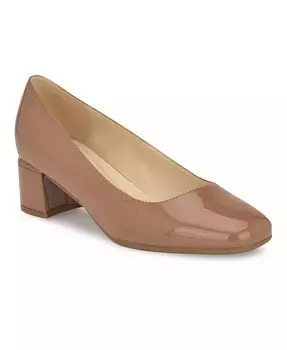 Женские туфли-лодочки Genoa 9X9 без шнуровки на блочном каблуке Nine West, бежевый