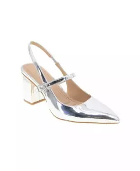 Женские туфли-лодочки Gillian с открытой пяткой и острым носком BCBGeneration, серебро