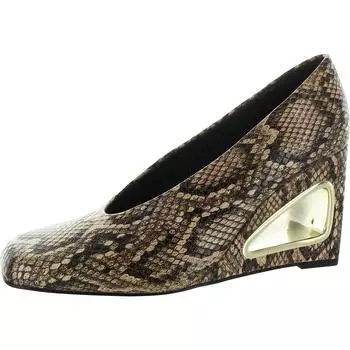 Женские туфли-лодочки Hollow Wedge Pump из искусственной кожи с вырезами на танкетке Katy Perry, цвет true taupe multi