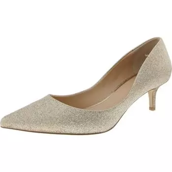 Женские туфли-лодочки из искусственной замши Royalty Slip On Jewel Badgley Mischka, цвет gold disco