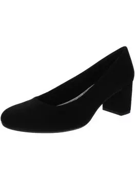 Женские туфли-лодочки из искусственной замши с круглым носком Easy Street, черный