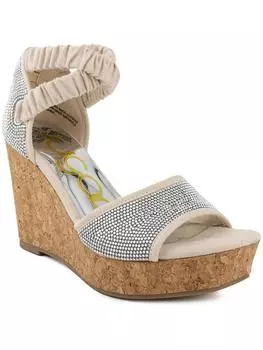 Женские туфли-лодочки из искусственной замши с мягкой стелькой Sugar, цвет nude glitter