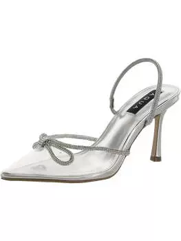 Женские туфли-лодочки Jewel с металлическим декором Aqua, цвет silver/clear