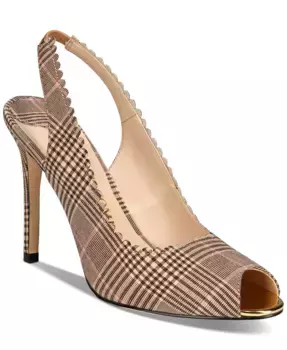 Женские туфли-лодочки Laura с роскошным ажурным мысом и ремешком на щиколотке THINGS II COME, коричневый