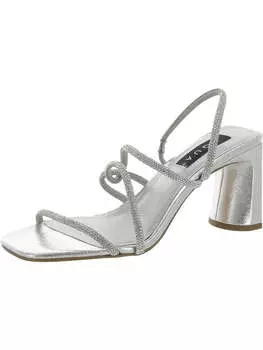 Женские туфли-лодочки Livyr со стразами на каблуках Aqua, цвет silver rhinestone