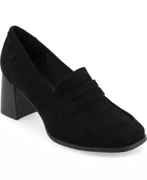 Женские туфли-лодочки Malleah Tru Comfort из пенопласта на многоуровневом каблуке Journee Collection, цвет Black