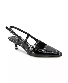 Женские туфли-лодочки Martha на маленьком каблуке с люверсами Kenneth Cole New York, черный