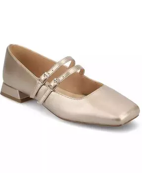 Женские туфли-лодочки Mary Jane с квадратным носком и двумя ремешками Gredah Journee Collection, коричневый/бежевый