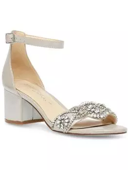 Женские туфли-лодочки Mel со стразами на блочном каблуке Blue by Betsey Johnson, серебряный