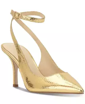 Женские туфли-лодочки Miriale на шпильке с ремешком вокруг щиколотки Jessica Simpson, золотой