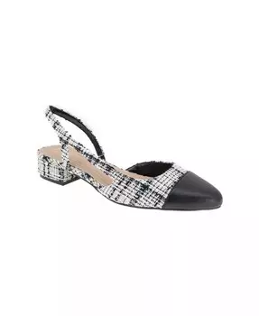 Женские туфли-лодочки на блочном каблуке с открытой пяткой и коротким носком Tillie BCBGeneration, белый