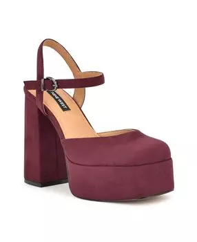 Женские туфли-лодочки на блочном каблуке с регулируемым ремешком Stacie Nine West