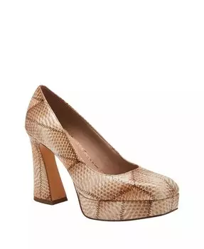 Женские туфли-лодочки на квадратном архитектурном каблуке Katy Perry, бежевый