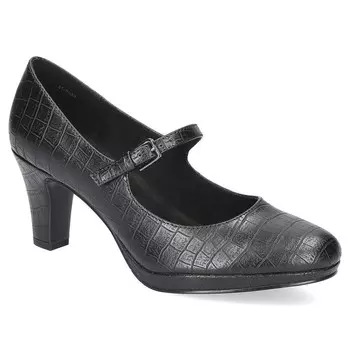 Женские туфли-лодочки на платформе Easy Street Zest Mary Jane, цвет Black Croco